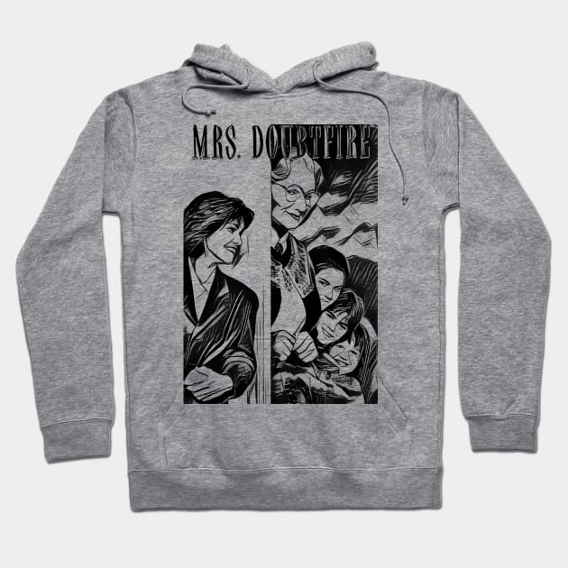 mrs doubtfire Hoodie by RetroScribbles